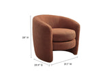 EEI-6666-RUS Affinity Upholstered Boucle Fabric Curved Back Armchair By Modway