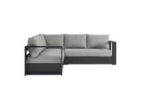 EEI-6668-GRY-GRY Tahoe 3-Piece Outdoor Patio Powder-Coated Aluminum Sectional Sofa Set By Modway