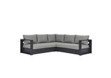 EEI-6668-GRY-GRY Tahoe 3-Piece Outdoor Patio Powder-Coated Aluminum Sectional Sofa Set By Modway