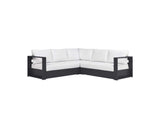 EEI-6668-GRY-WHI Tahoe 3-Piece Outdoor Patio Powder-Coated Aluminum Sectional Sofa Set By Modway