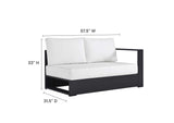 EEI-6668-GRY-WHI Tahoe 3-Piece Outdoor Patio Powder-Coated Aluminum Sectional Sofa Set By Modway