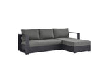 EEI-6669-GRY-CHA Tahoe 2-Piece Outdoor Patio Powder-Coated Aluminum Right-Facing Chaise Sectional Sofa Set By Modway