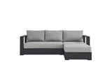 EEI-6669-GRY-GRY Tahoe 2-Piece Outdoor Patio Powder-Coated Aluminum Right-Facing Chaise Sectional Sofa Set By Modway