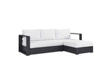 EEI-6669-GRY-WHI Tahoe 2-Piece Outdoor Patio Powder-Coated Aluminum Right-Facing Chaise Sectional Sofa Set By Modway