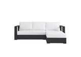 EEI-6669-GRY-WHI Tahoe 2-Piece Outdoor Patio Powder-Coated Aluminum Right-Facing Chaise Sectional Sofa Set By Modway