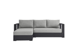 EEI-6670-GRY-GRY Tahoe 2-Piece Outdoor Patio Powder-Coated Aluminum Left-Facing Chaise Sectional Sofa Set By Modway