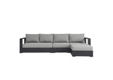 EEI-6671-GRY-GRY Tahoe 3-Piece Outdoor Patio Powder-Coated Aluminum Right-Facing Chaise Sectional Sofa Set By Modway