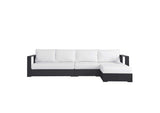 EEI-6671-GRY-WHI Tahoe 3-Piece Outdoor Patio Powder-Coated Aluminum Right-Facing Chaise Sectional Sofa Set By Modway
