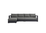 EEI-6672-GRY-CHA Tahoe 3-Piece Outdoor Patio Powder-Coated Aluminum Left-Facing Chaise Sectional Sofa Set By Modway