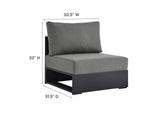EEI-6672-GRY-CHA Tahoe 3-Piece Outdoor Patio Powder-Coated Aluminum Left-Facing Chaise Sectional Sofa Set By Modway