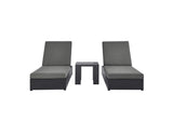 EEI-6673-GRY-CHA Tahoe 3-Piece Outdoor Patio Powder-Coated Aluminum Chaise Lounge Set By Modway
