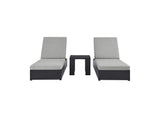 EEI-6673-GRY-GRY Tahoe 3-Piece Outdoor Patio Powder-Coated Aluminum Chaise Lounge Set By Modway