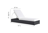 EEI-6673-GRY-WHI Tahoe 3-Piece Outdoor Patio Powder-Coated Aluminum Chaise Lounge Set By Modway