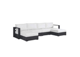EEI-6676-GRY-WHI Tahoe 4-Piece Outdoor Patio Powder-Coated Aluminum Sectional Sofa Set By Modway