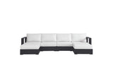 EEI-6676-GRY-WHI Tahoe 4-Piece Outdoor Patio Powder-Coated Aluminum Sectional Sofa Set By Modway