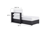 EEI-6676-GRY-WHI Tahoe 4-Piece Outdoor Patio Powder-Coated Aluminum Sectional Sofa Set By Modway