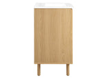 EEI-6677-WHI-OAK Calla 24" Perforated Metal Bathroom Vanity By Modway