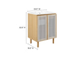 EEI-6677-WHI-OAK Calla 24" Perforated Metal Bathroom Vanity By Modway
