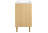 EEI-6678-WHI-OAK Calla 36" Perforated Metal Bathroom Vanity By Modway