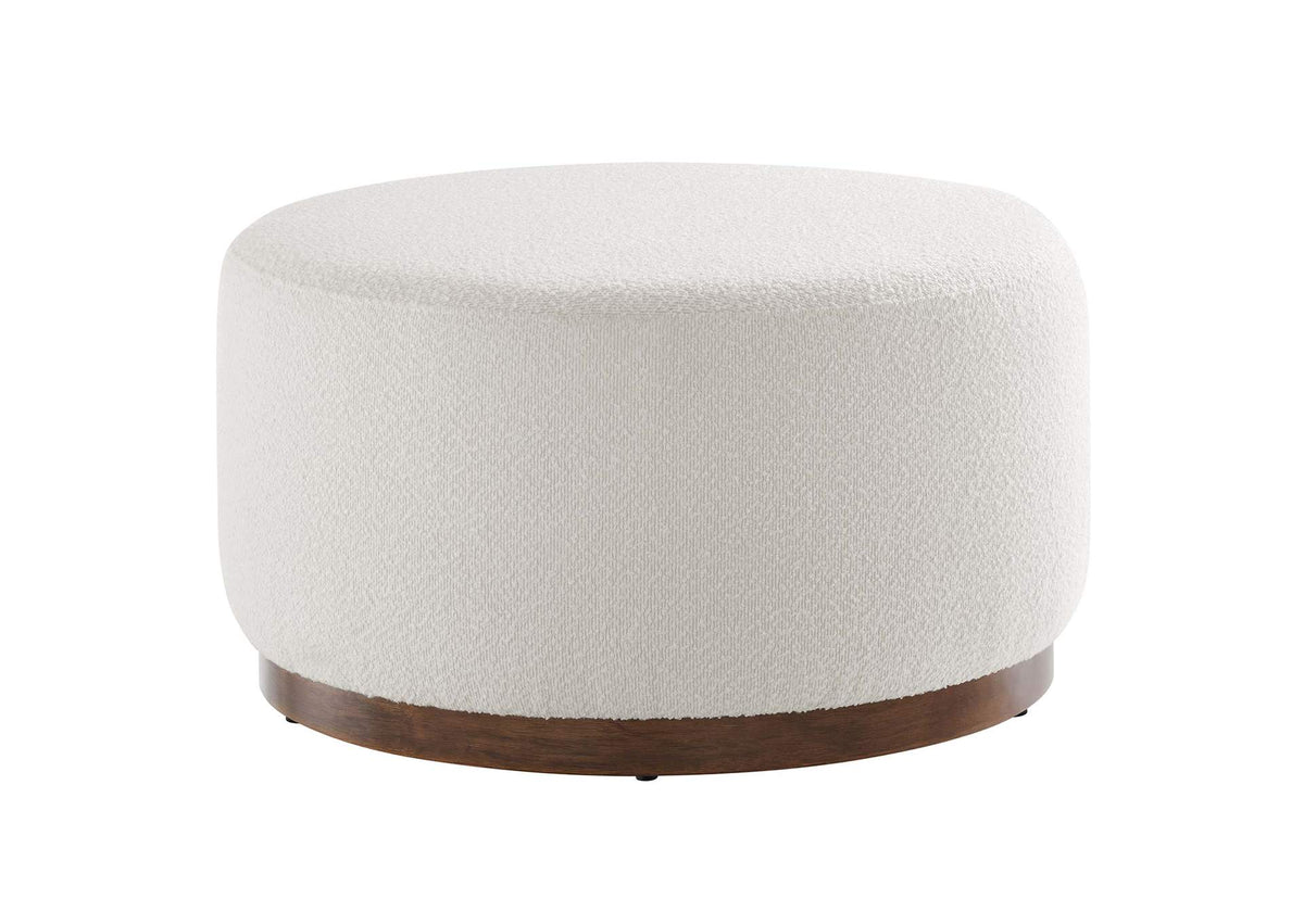 EEI-6681-CLO-WAL Tilden Large 29" Round Boucle Upholstered Ottoman By Modway