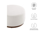 EEI-6681-CLO-WAL Tilden Large 29" Round Boucle Upholstered Ottoman By Modway