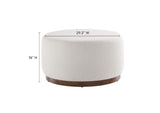 EEI-6681-CLO-WAL Tilden Large 29" Round Boucle Upholstered Ottoman By Modway