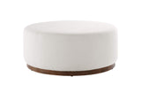 EEI-6682-CLO-WAL Tilden Large 38" Round Boucle Upholstered Upholstered Ottoman By Modway