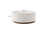 EEI-6682-CLO-WAL Tilden Large 38" Round Boucle Upholstered Upholstered Ottoman By Modway
