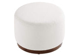 EEI-6683-CLO-WAL Tilden Large 23" Round Boucle Upholstered Upholstered Ottoman By Modway