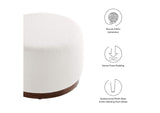 EEI-6683-CLO-WAL Tilden Large 23" Round Boucle Upholstered Upholstered Ottoman By Modway