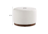 EEI-6683-CLO-WAL Tilden Large 23" Round Boucle Upholstered Upholstered Ottoman By Modway