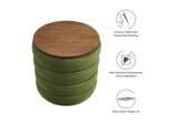 EEI-6684-MOG Mezzo Round Performance Velvet Storage Ottoman By Modway