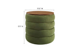 EEI-6684-MOG Mezzo Round Performance Velvet Storage Ottoman By Modway