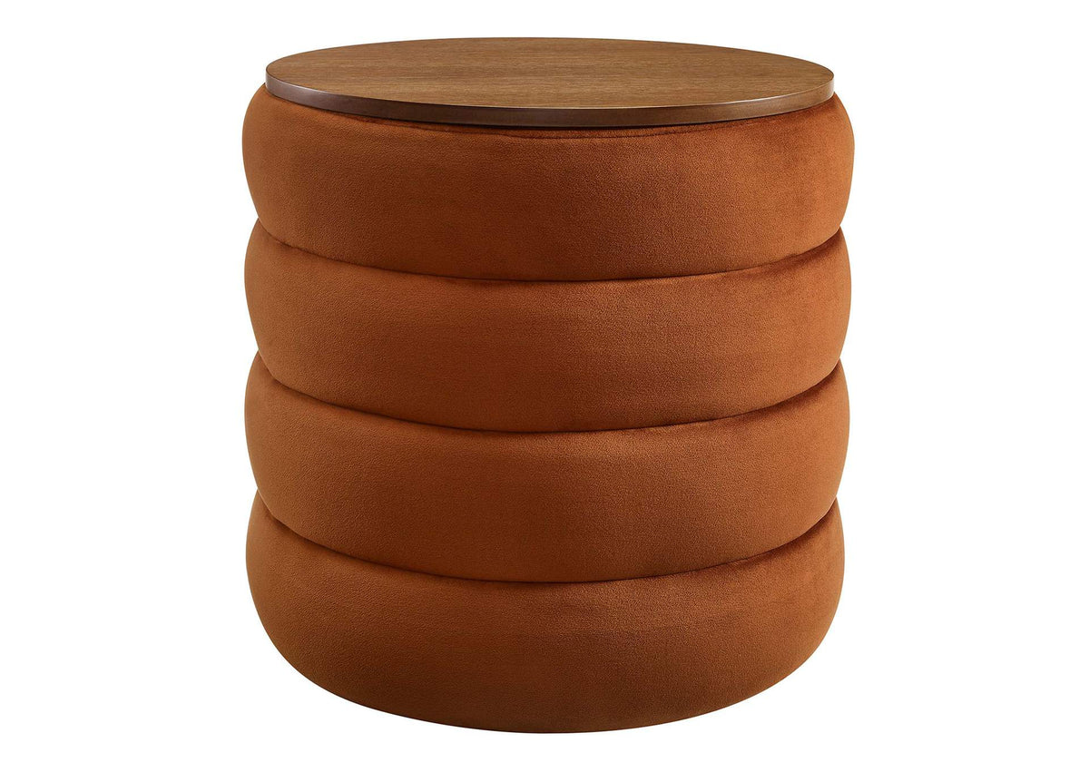 EEI-6684-RUS Mezzo Round Performance Velvet Storage Ottoman By Modway
