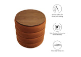 EEI-6684-RUS Mezzo Round Performance Velvet Storage Ottoman By Modway