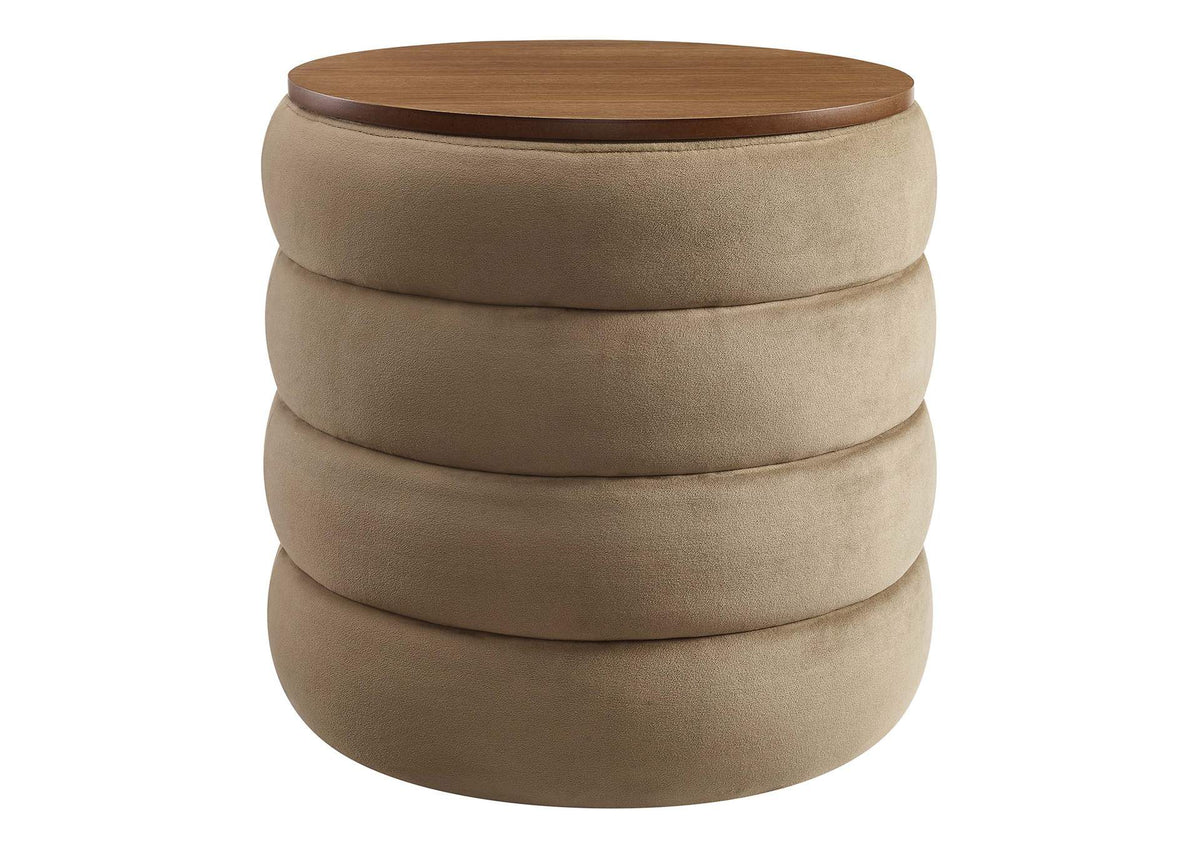 EEI-6684-TAU Mezzo Round Performance Velvet Storage Ottoman By Modway