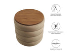 EEI-6684-TAU Mezzo Round Performance Velvet Storage Ottoman By Modway