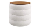 EEI-6685-CLO Mezzo Round Boucle Fabric Storage Ottoman By Modway