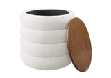 EEI-6685-CLO Mezzo Round Boucle Fabric Storage Ottoman By Modway