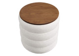 EEI-6685-CLO Mezzo Round Boucle Fabric Storage Ottoman By Modway