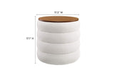 EEI-6685-CLO Mezzo Round Boucle Fabric Storage Ottoman By Modway