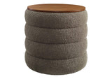 EEI-6685-PEB Mezzo Round Boucle Fabric Storage Ottoman By Modway