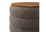 EEI-6685-PEB Mezzo Round Boucle Fabric Storage Ottoman By Modway