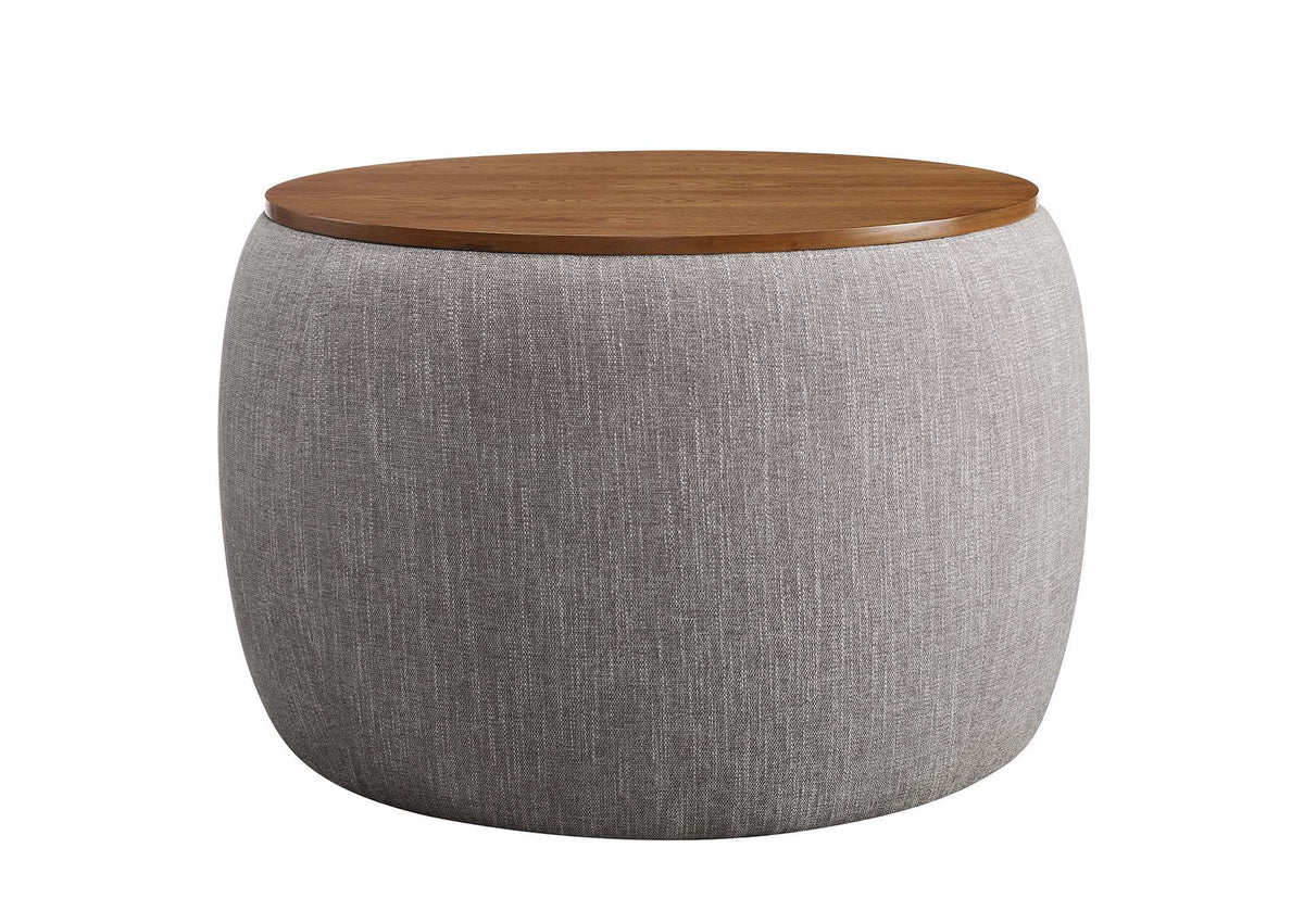 EEI-6688-HEW Perla Woven Heathered Fabric Upholstered Storage Ottoman By Modway