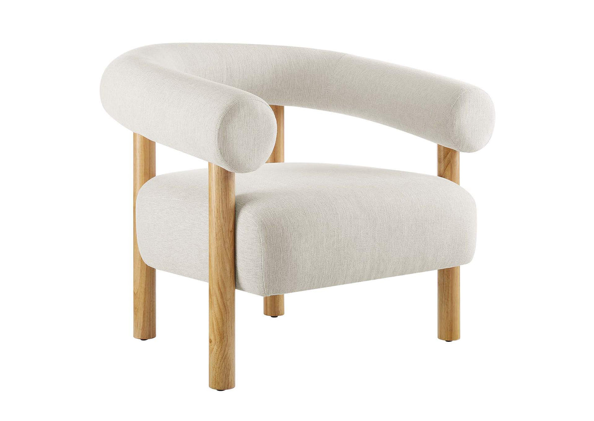 EEI-6689-IVO-NAT Sable Upholstered Fabric Armchair By Modway