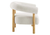 EEI-6689-IVO-NAT Sable Upholstered Fabric Armchair By Modway