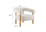EEI-6689-IVO-NAT Sable Upholstered Fabric Armchair By Modway