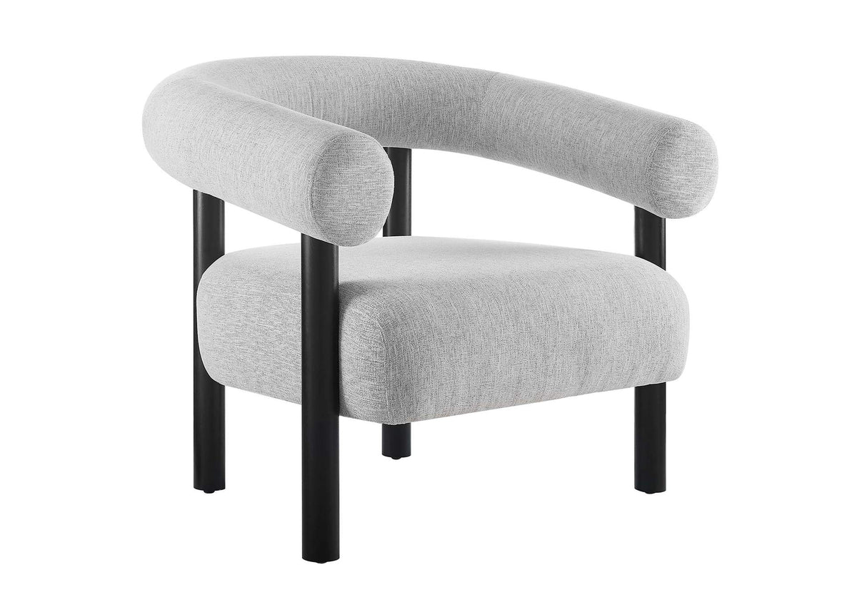 EEI-6689-LGR-BLK Sable Upholstered Fabric Armchair By Modway