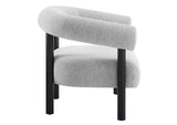 EEI-6689-LGR-BLK Sable Upholstered Fabric Armchair By Modway