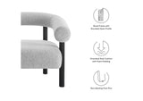 EEI-6689-LGR-BLK Sable Upholstered Fabric Armchair By Modway
